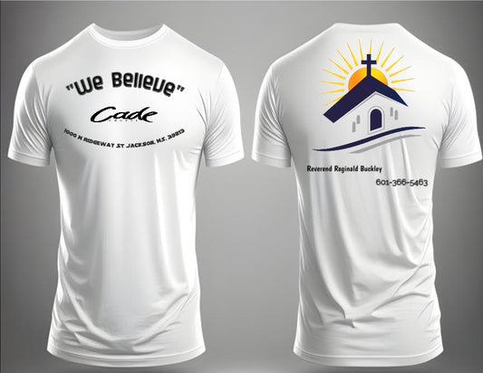 Cade's Chapel Short Sleeve "We Believe" White