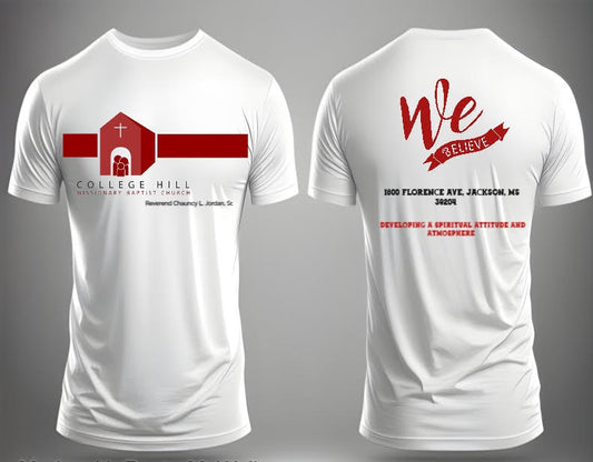 College Hill Short Sleeve "We Believe" White