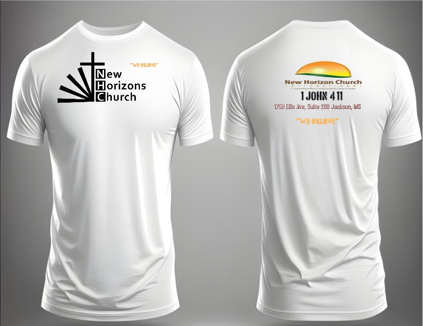 New Horizon Church Short Sleeve "We Believe" White