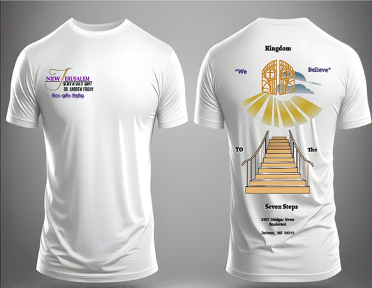 New Jerusalem Church of God in Christ Short Sleeve "We Believe" White